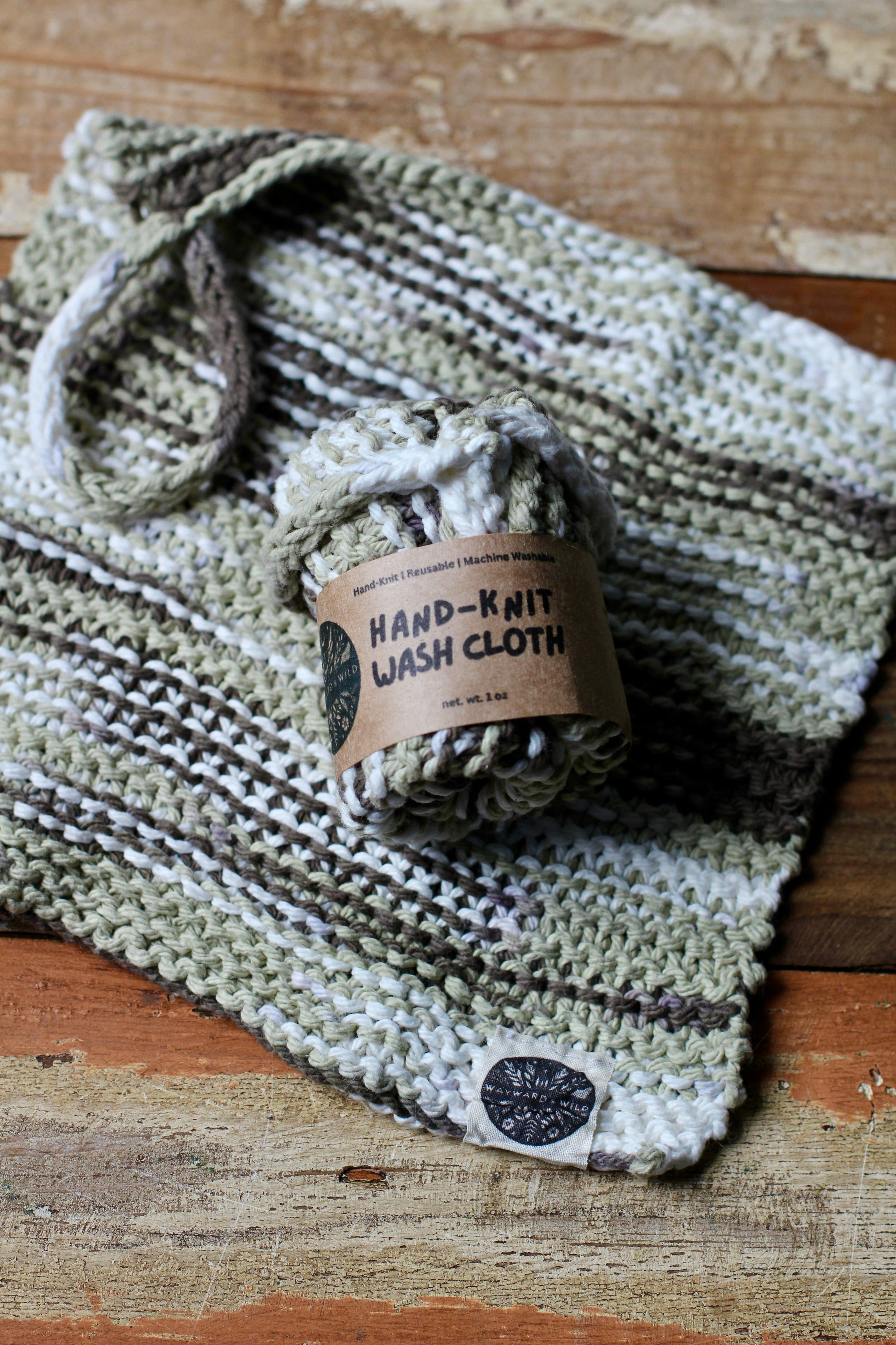 Hand-Knit Wash Cloth